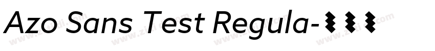 Azo Sans Test Regula字体转换